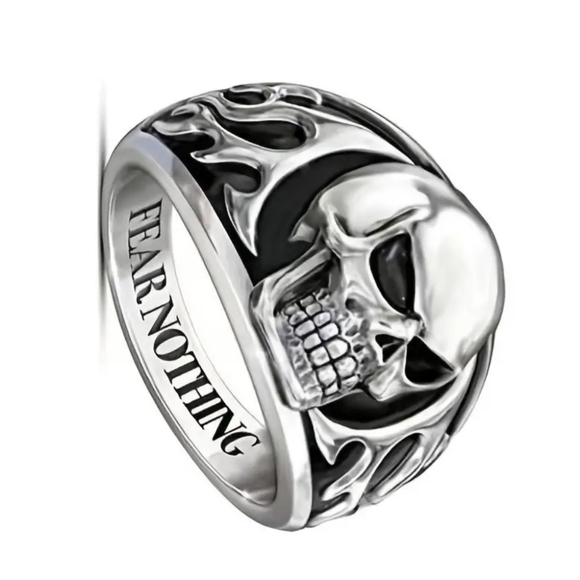 Gothic Demon skull Ring - Picture 3 of 4